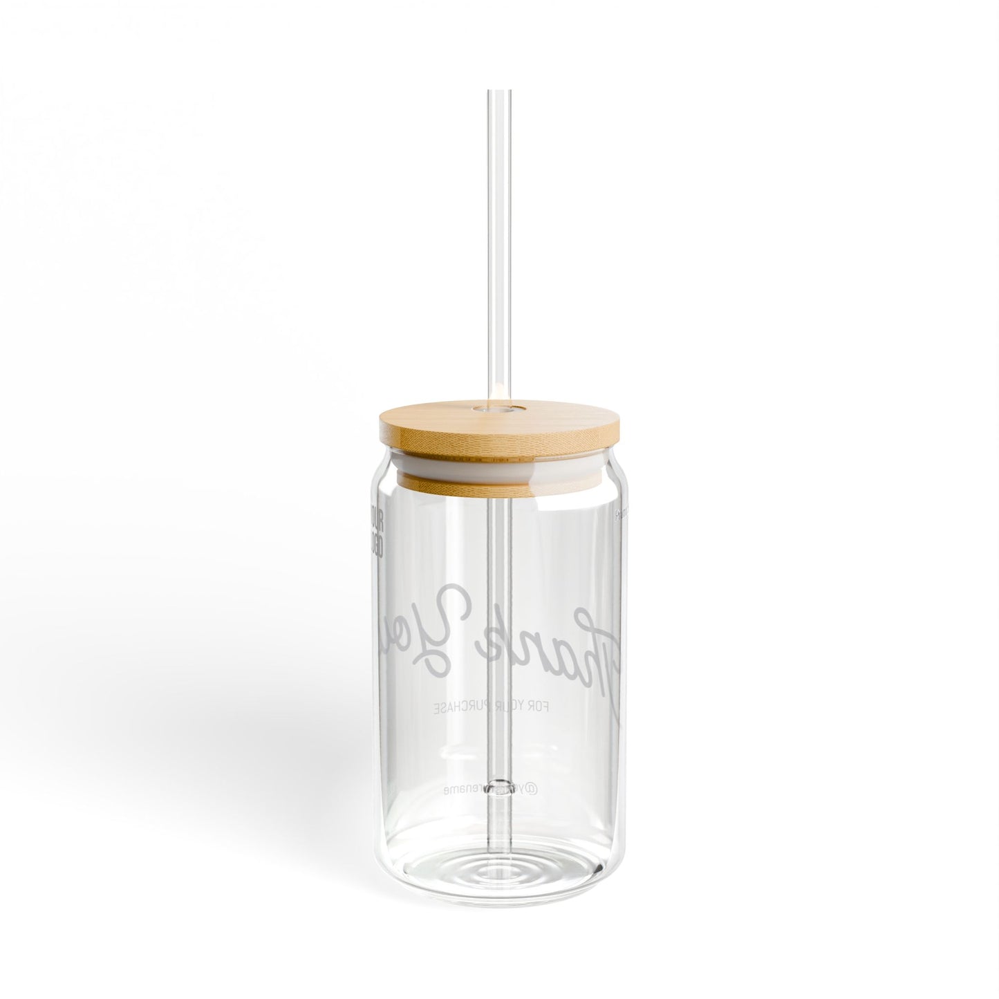 Thank You Sipper Glass, 16oz | Unique Gift, Eco-Friendly Straw, Perfect for Parties, Weddings, Home Use