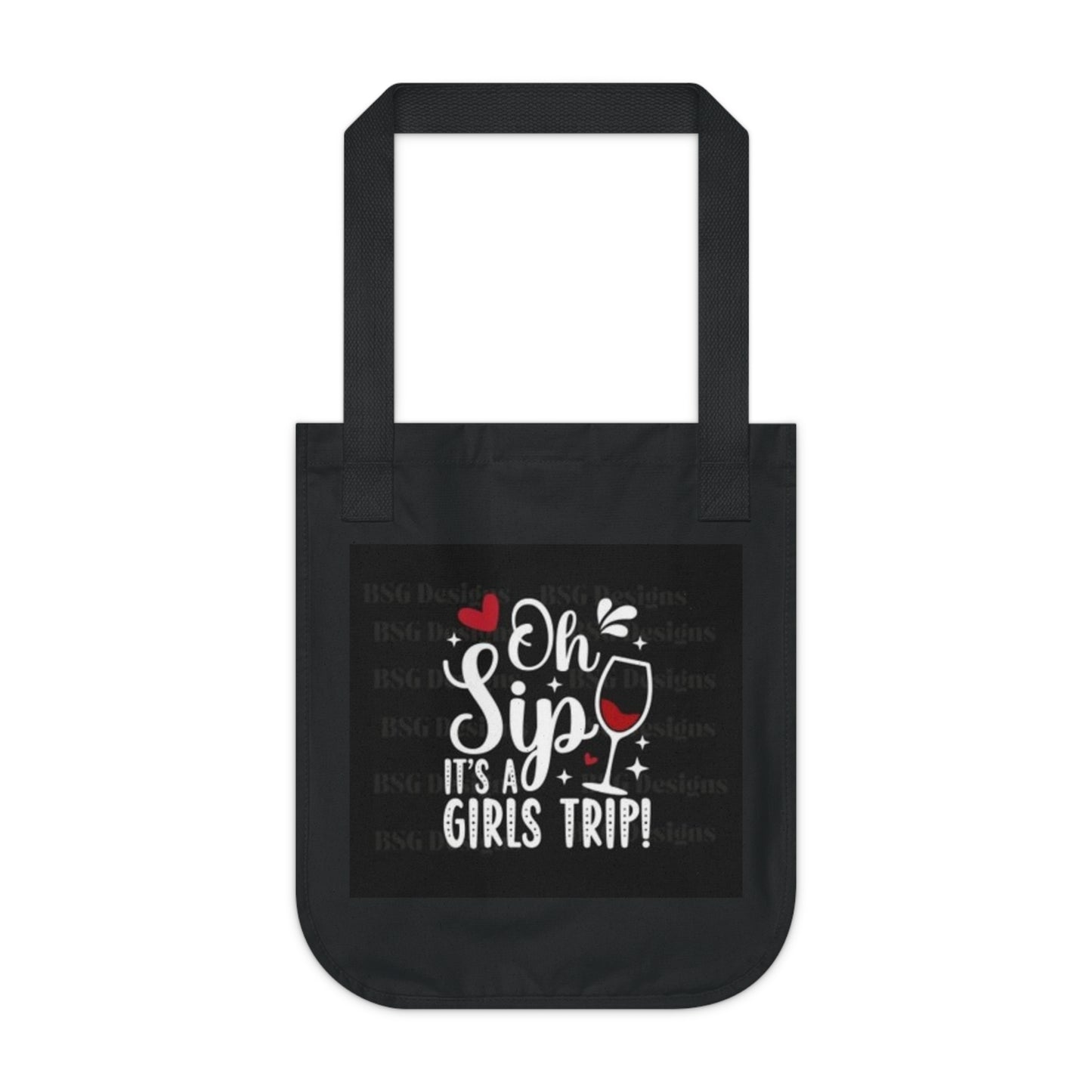 Girls Trip Organic Canvas Tote Bag, Wine Lover Gift, Travel Essentials, Eco-Friendly Beach Bag, Fun Shopping Tote, Bachelorette Party Favor