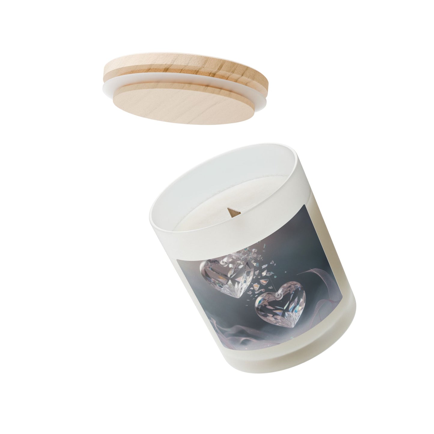Heartfelt Frosted Glass Candle, 11oz - Elegant Home Decor, Gift for All Occasions, Aromatherapy, Relaxing Atmosphere