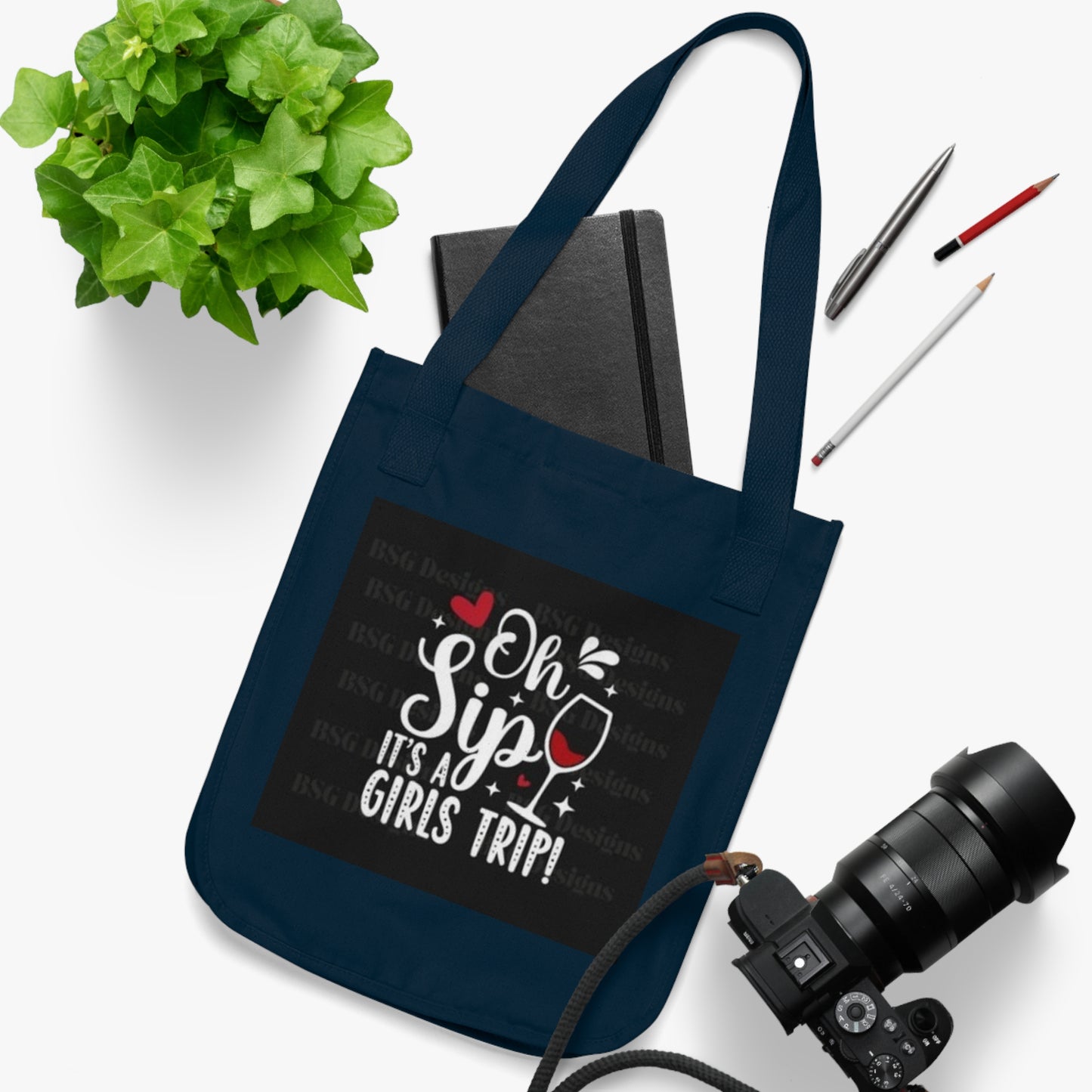 Girls Trip Organic Canvas Tote Bag, Wine Lover Gift, Travel Essentials, Eco-Friendly Beach Bag, Fun Shopping Tote, Bachelorette Party Favor