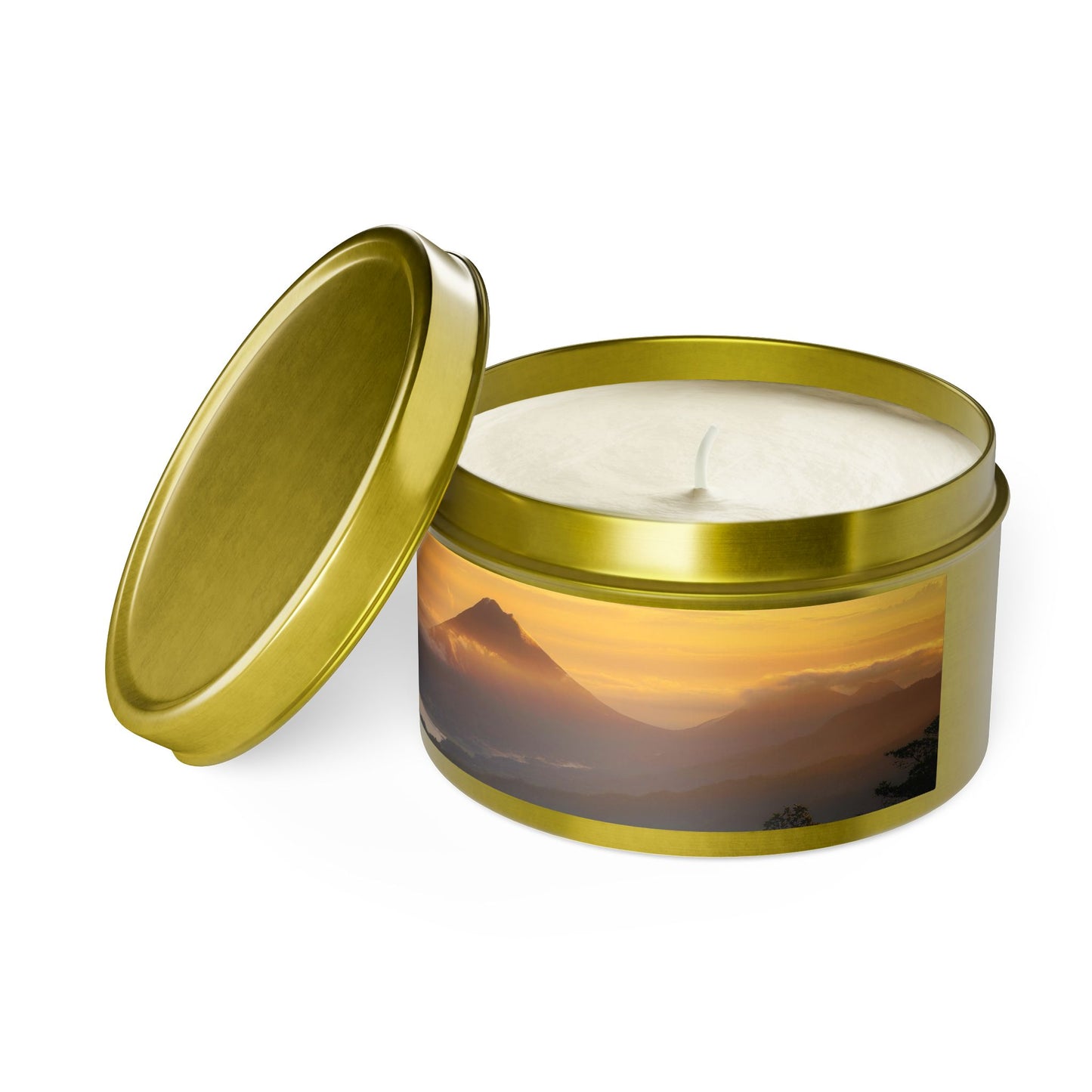 Serene Sunset Tin Candles | Hand-Poured Aromatherapy, Eco-Friendly Gift for Relaxation, Spa, Cozy Nook Decor, Home Fragrance