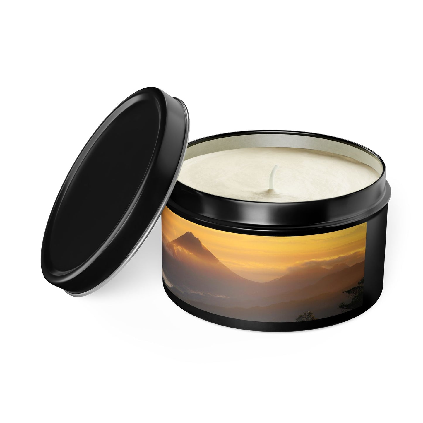 Serene Sunset Tin Candles | Hand-Poured Aromatherapy, Eco-Friendly Gift for Relaxation, Spa, Cozy Nook Decor, Home Fragrance