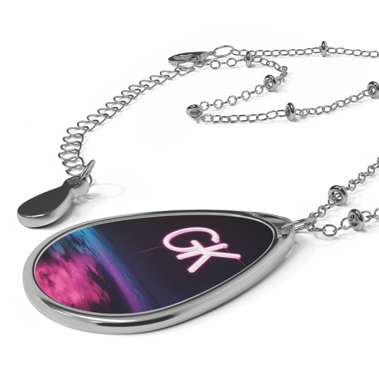 Romantic Oval Necklace - Just Feel the Love, Thoughtful Gift for Her, Elegant Jewelry for Anniversaries, Valentines, or Everyday Wear