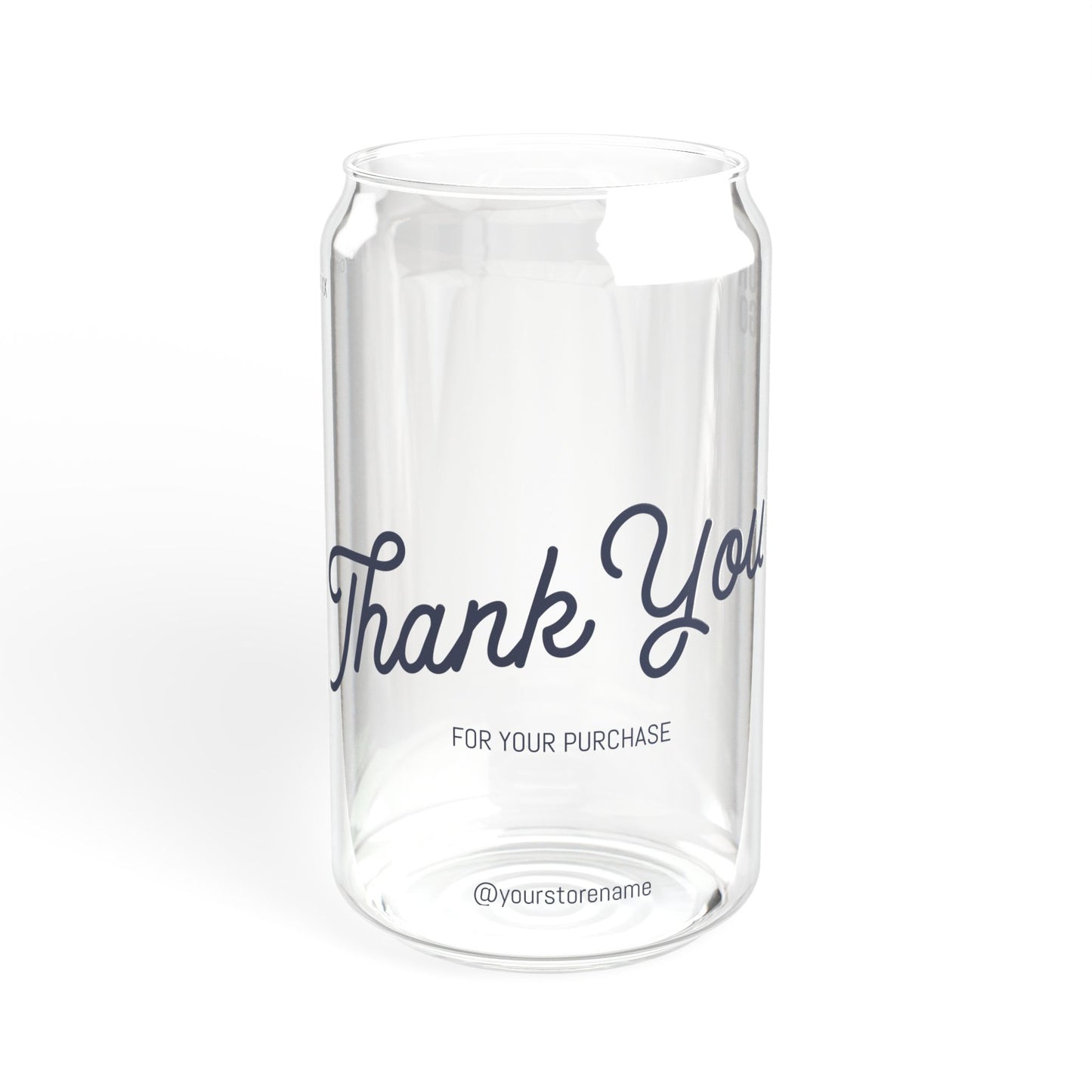 Thank You Sipper Glass, 16oz | Unique Gift, Eco-Friendly Straw, Perfect for Parties, Weddings, Home Use