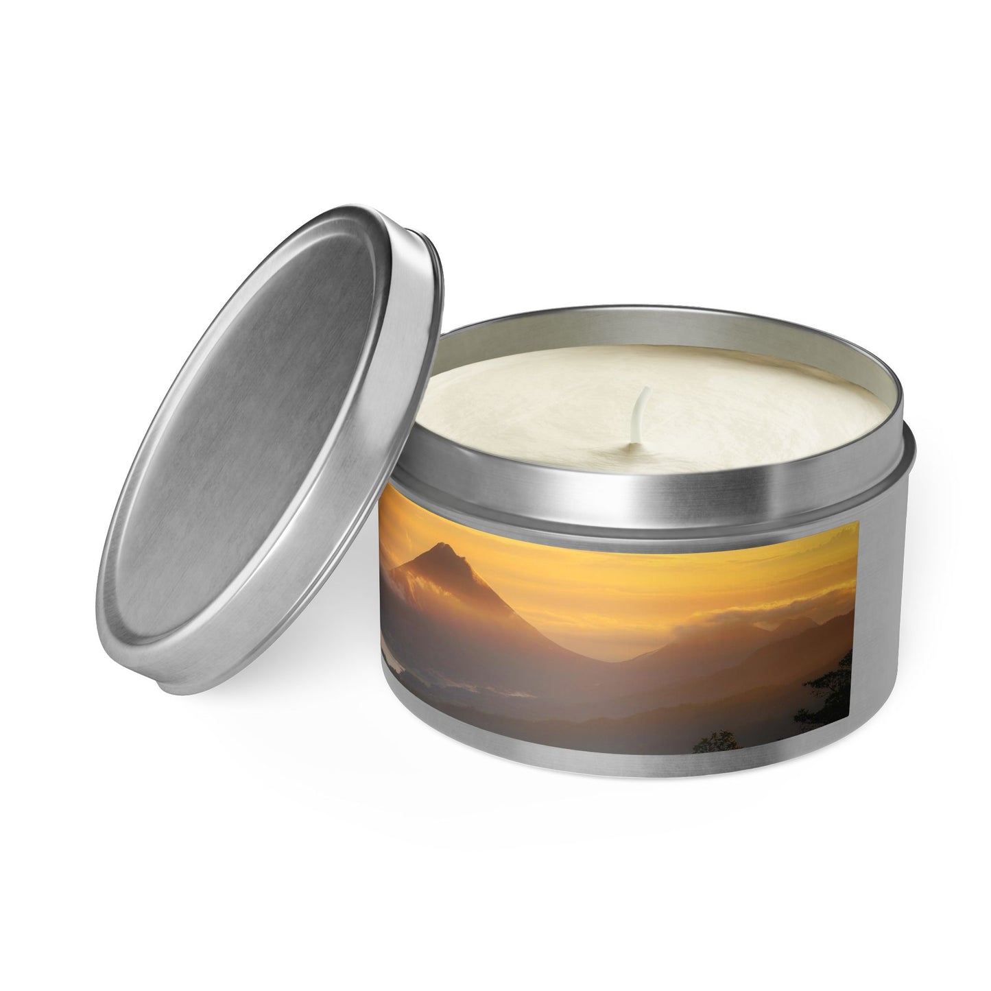 Serene Sunset Tin Candles | Hand-Poured Aromatherapy, Eco-Friendly Gift for Relaxation, Spa, Cozy Nook Decor, Home Fragrance