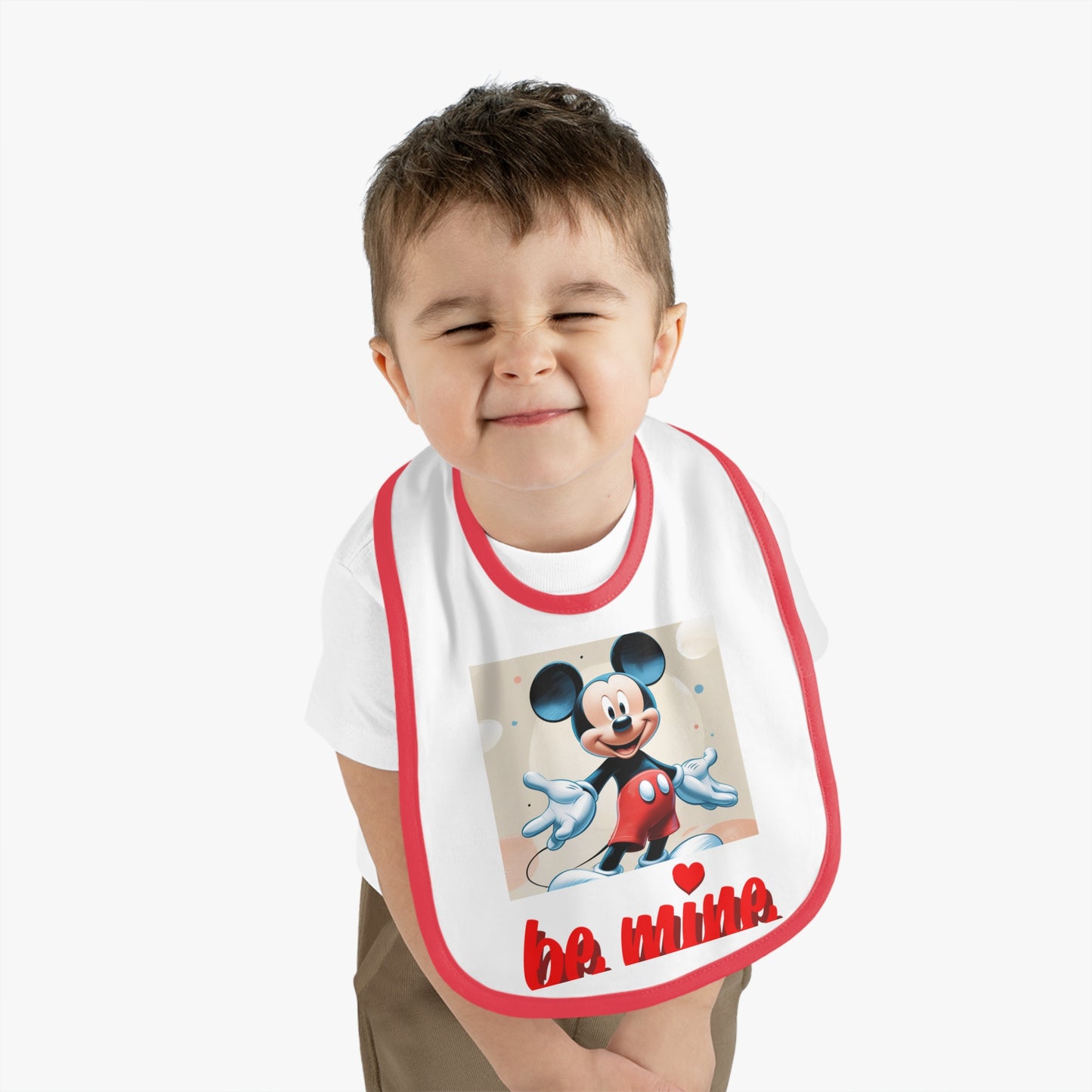 Mickey Mouse Baby Bib, Cute Baby Gifts, Infant Bibs, Disney Bibs, Baby Shower Essentials, Be Mine Bib