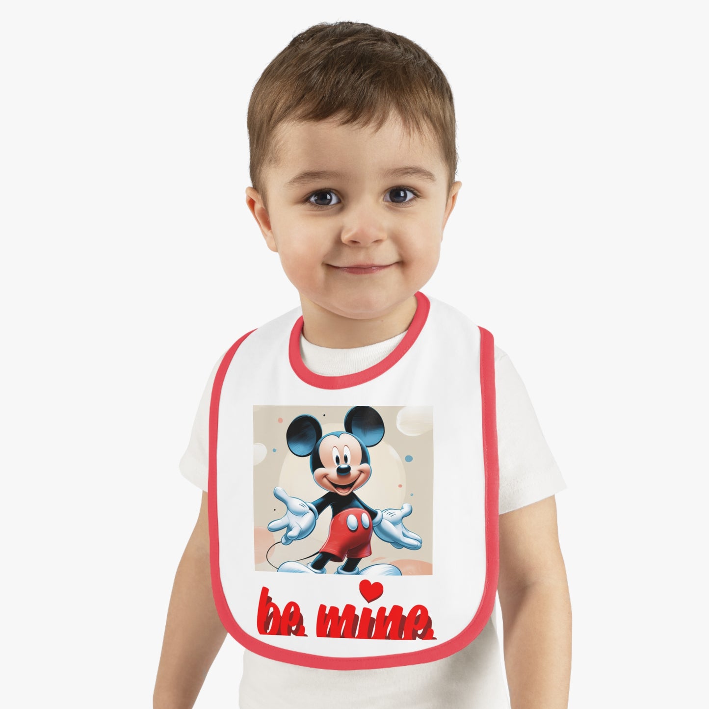 Mickey Mouse Baby Bib, Cute Baby Gifts, Infant Bibs, Disney Bibs, Baby Shower Essentials, Be Mine Bib