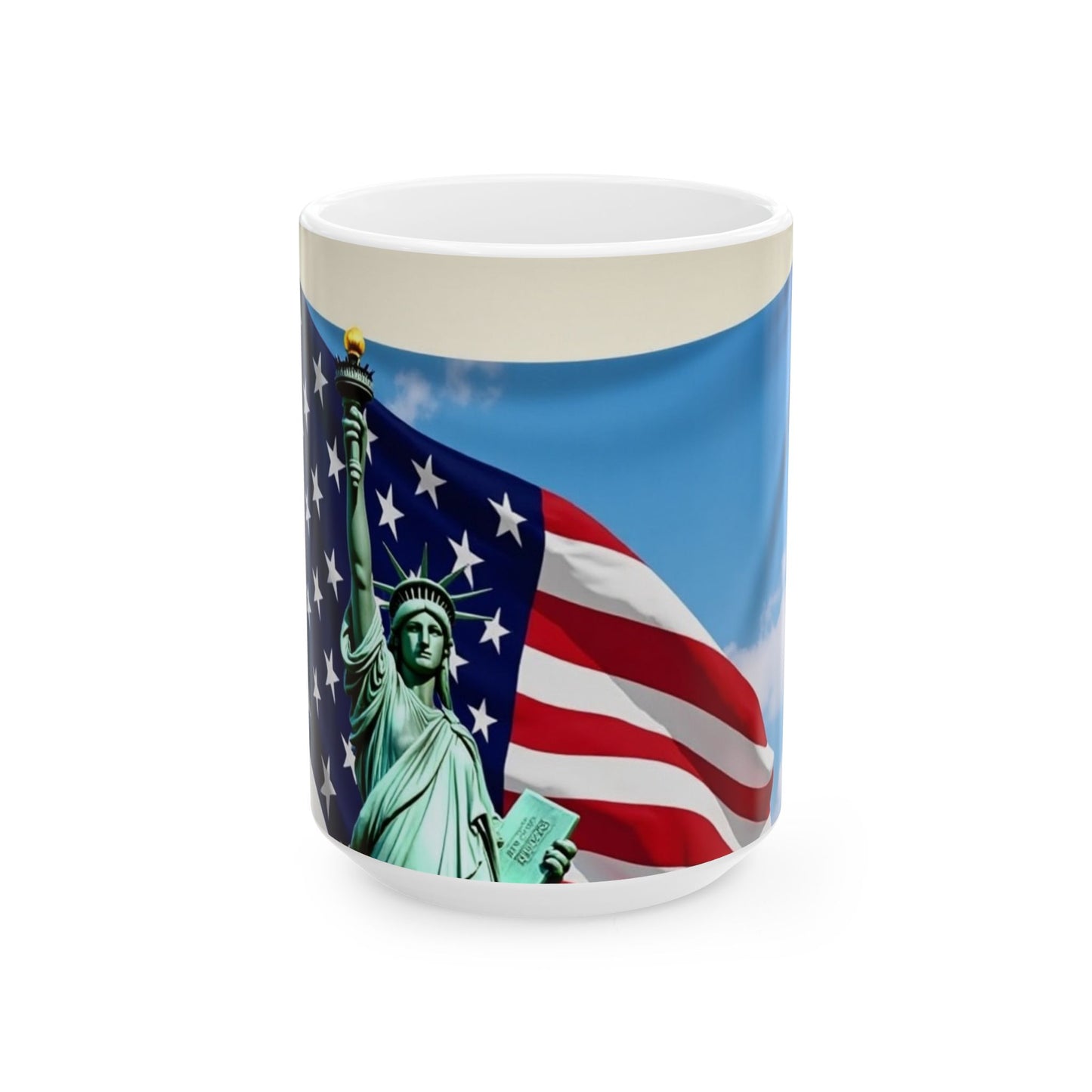 Patriotic Ceramic Mug - Celebrate Freedom and Liberty | Great for Gifts, Holidays, Home Decor, Coffee Lovers, USA Spirit