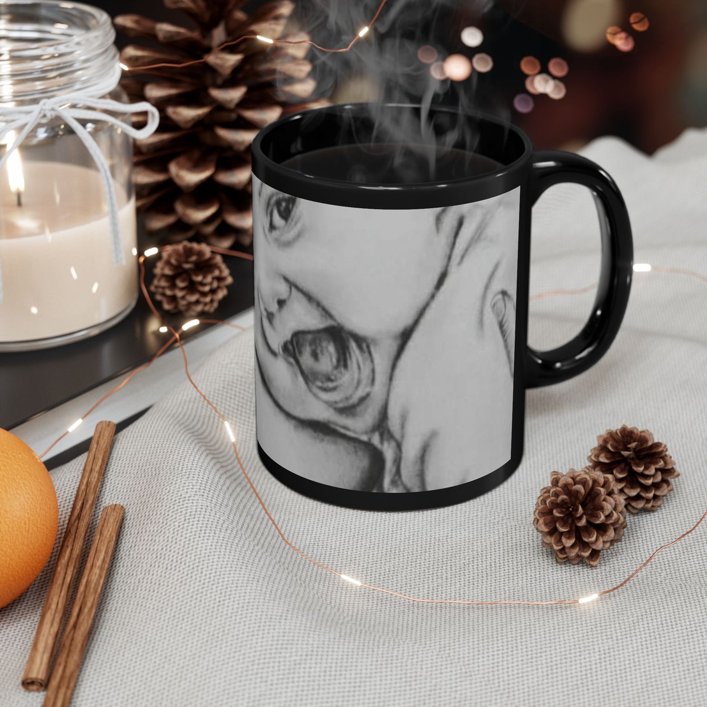 Cherished Moments Baby Mug - Cute Baby Artwork Coffee Cup, Perfect Gift for New Parents, Baby Shower, Mother's Day, Nursery Decor