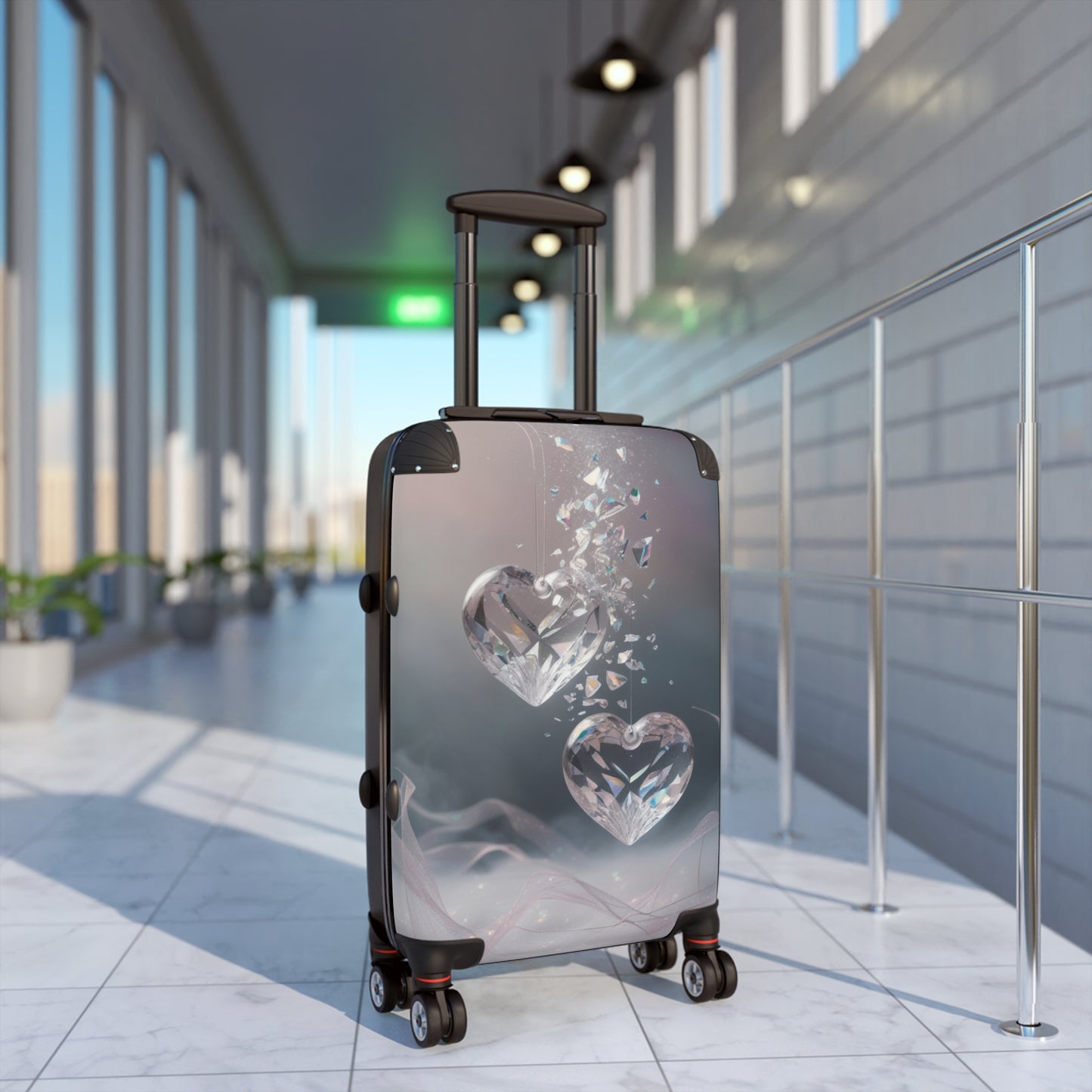 Romantic Heart Suitcase, Travel Luggage for Couples, Unique Gift for Valentine's Day, Wedding Anniversary, Honeymoon
