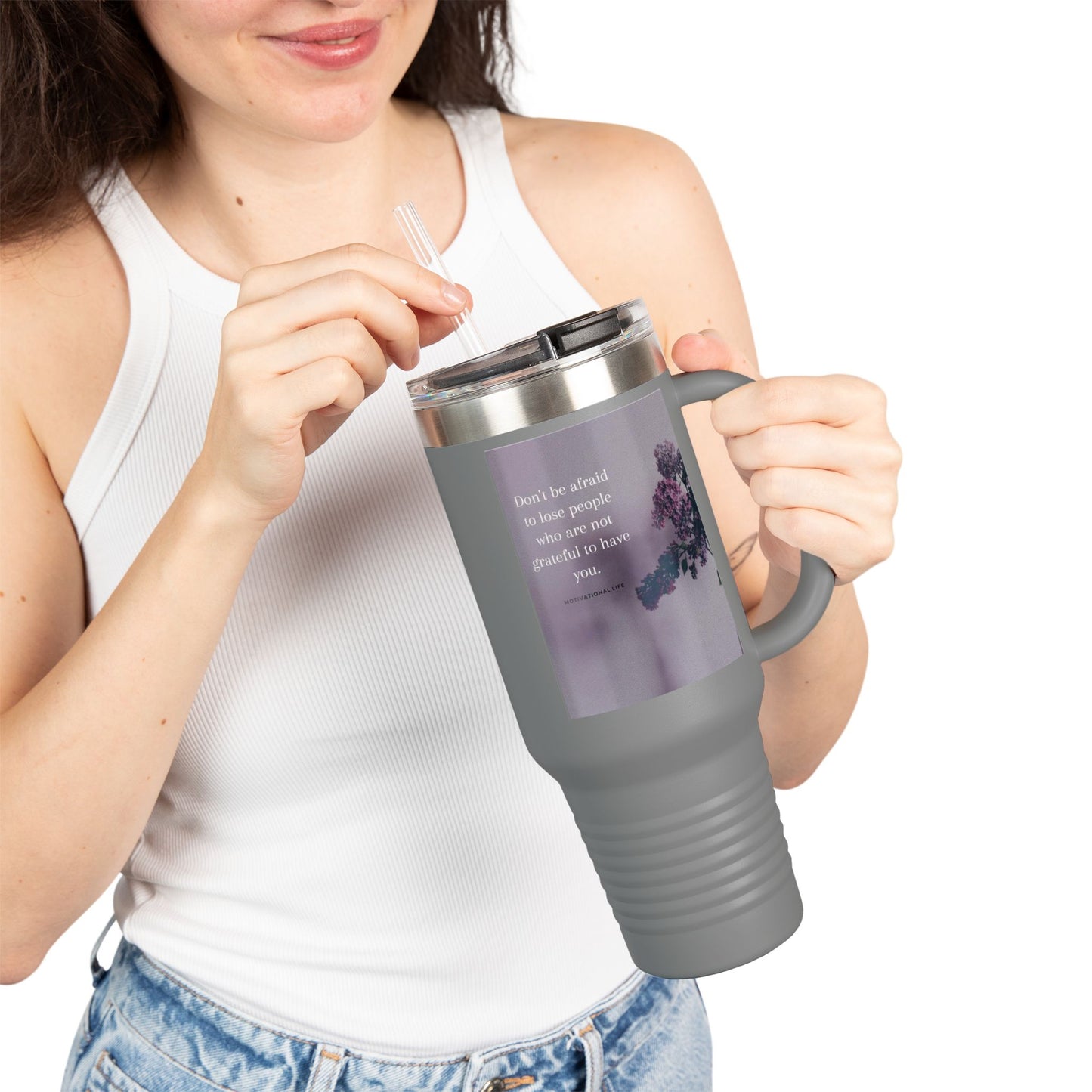 Inspirational Travel Mug - Motivational 40oz Insulated Coffee Cup, Perfect Gift for Her, Office, Outdoors, Travel, Birthday