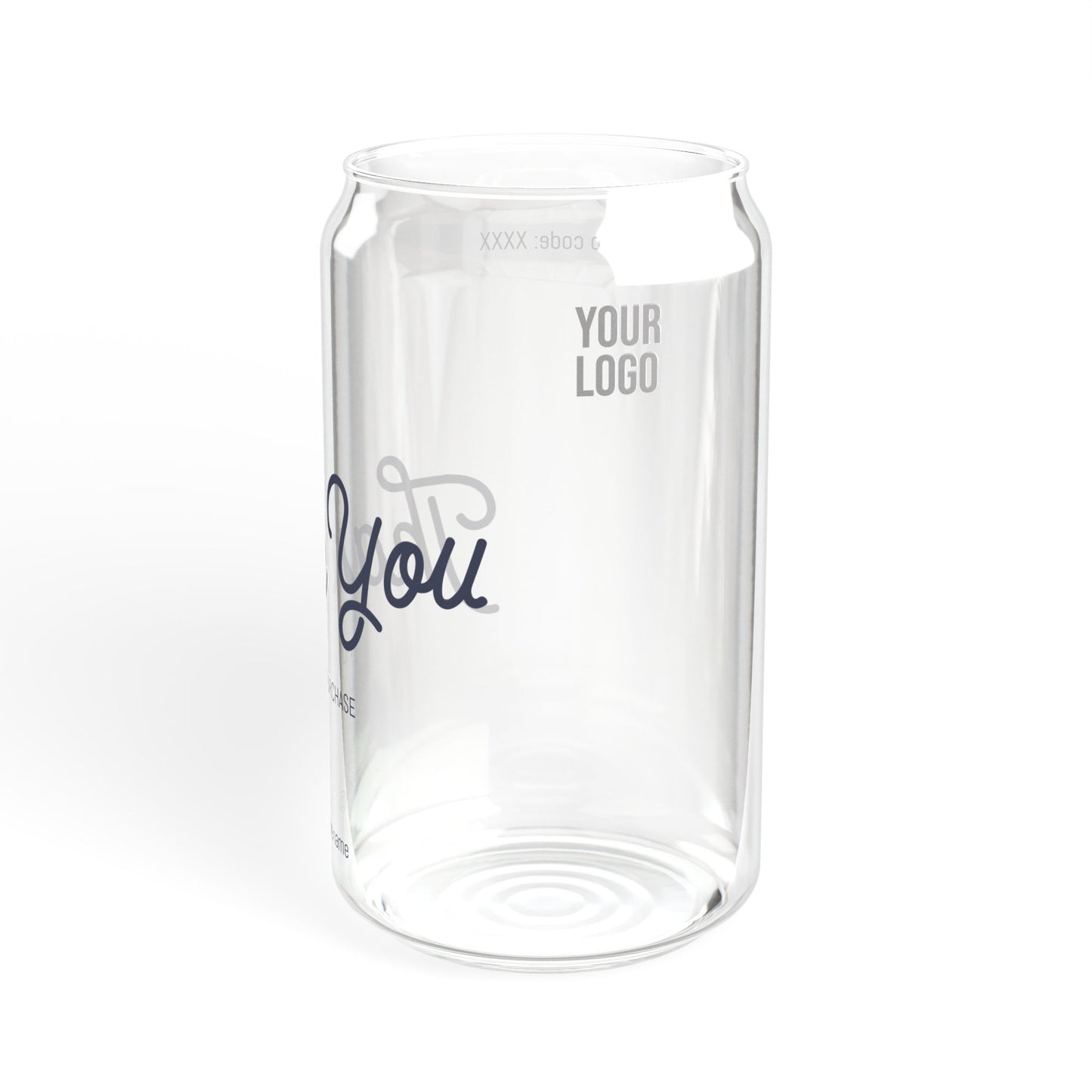 Thank You Sipper Glass, 16oz | Unique Gift, Eco-Friendly Straw, Perfect for Parties, Weddings, Home Use