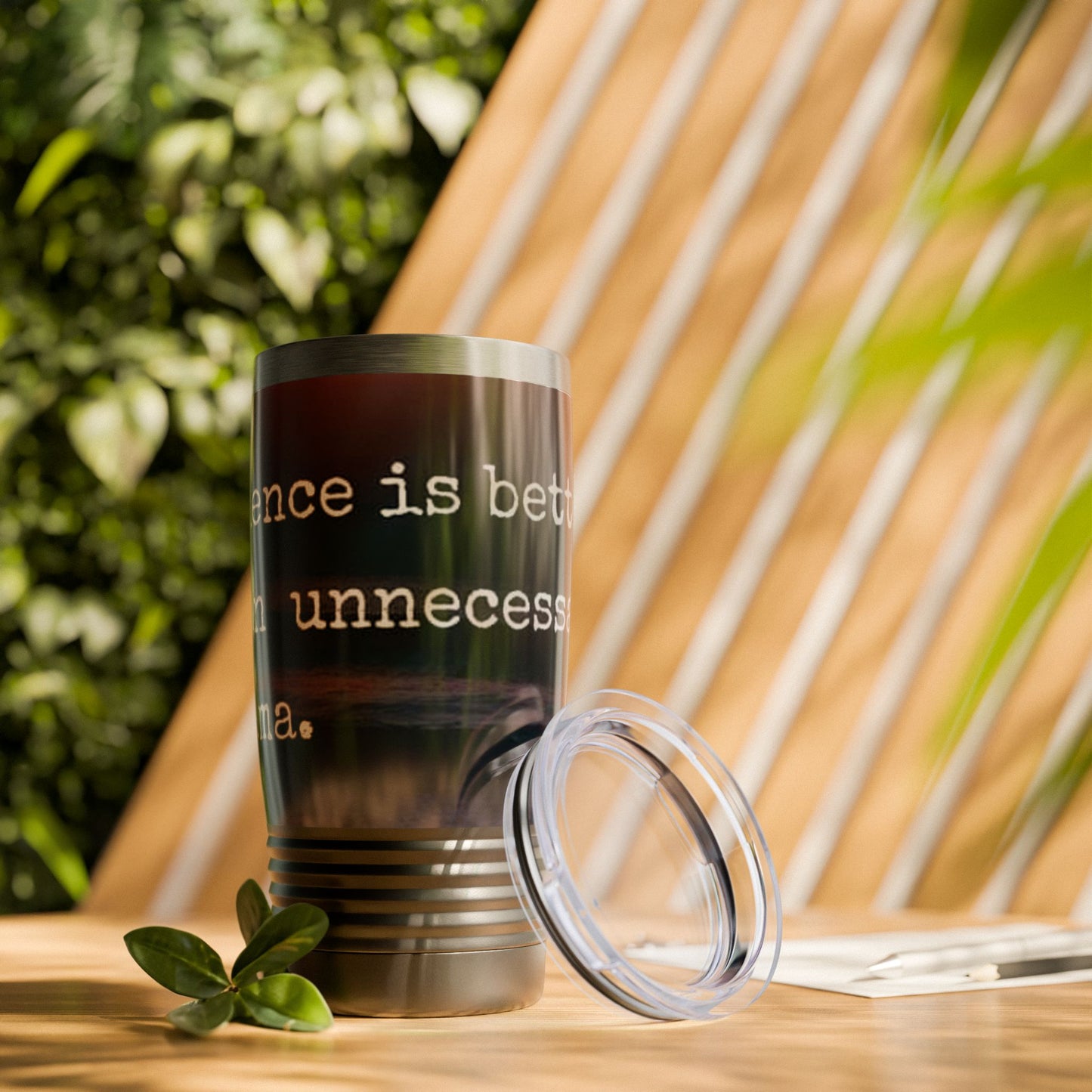 Silence is Better Ringneck Tumbler, 20oz - Creative Travel Mug for Coffee Lovers, Stylish Gift for Friends, Inspirational Quote, Daily Use