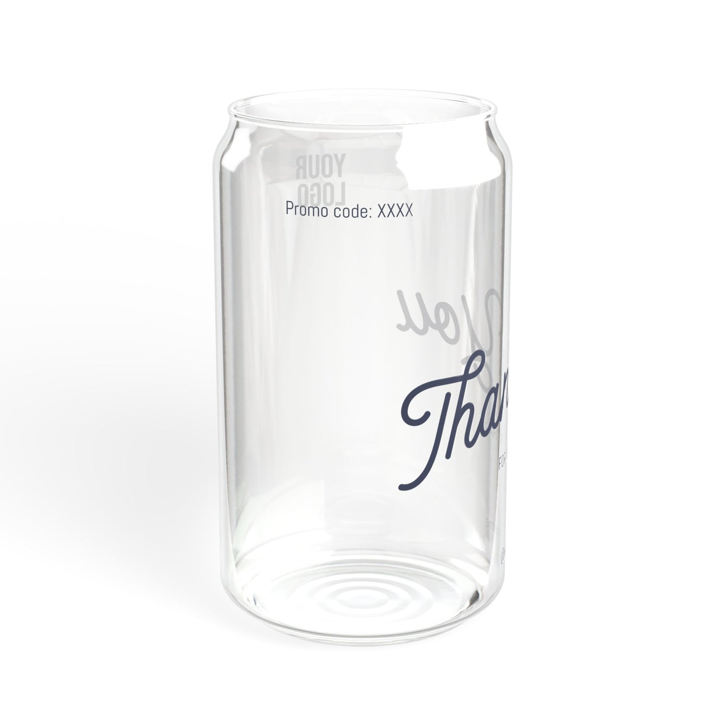 Thank You Sipper Glass, 16oz | Unique Gift, Eco-Friendly Straw, Perfect for Parties, Weddings, Home Use