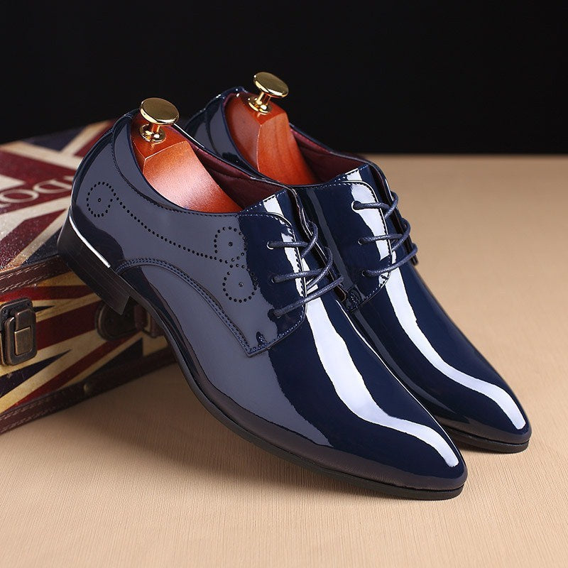 Men ShoesDress Shoes Business Casual Leather Shoes Slip-on Black Driving Shoe For Men