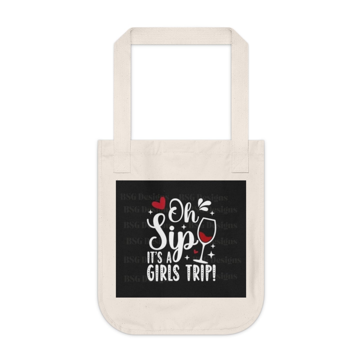 Girls Trip Organic Canvas Tote Bag, Wine Lover Gift, Travel Essentials, Eco-Friendly Beach Bag, Fun Shopping Tote, Bachelorette Party Favor