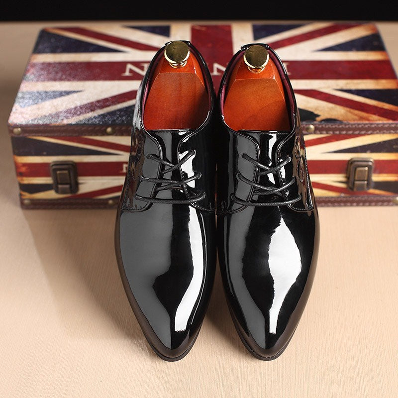 Men ShoesDress Shoes Business Casual Leather Shoes Slip-on Black Driving Shoe For Men