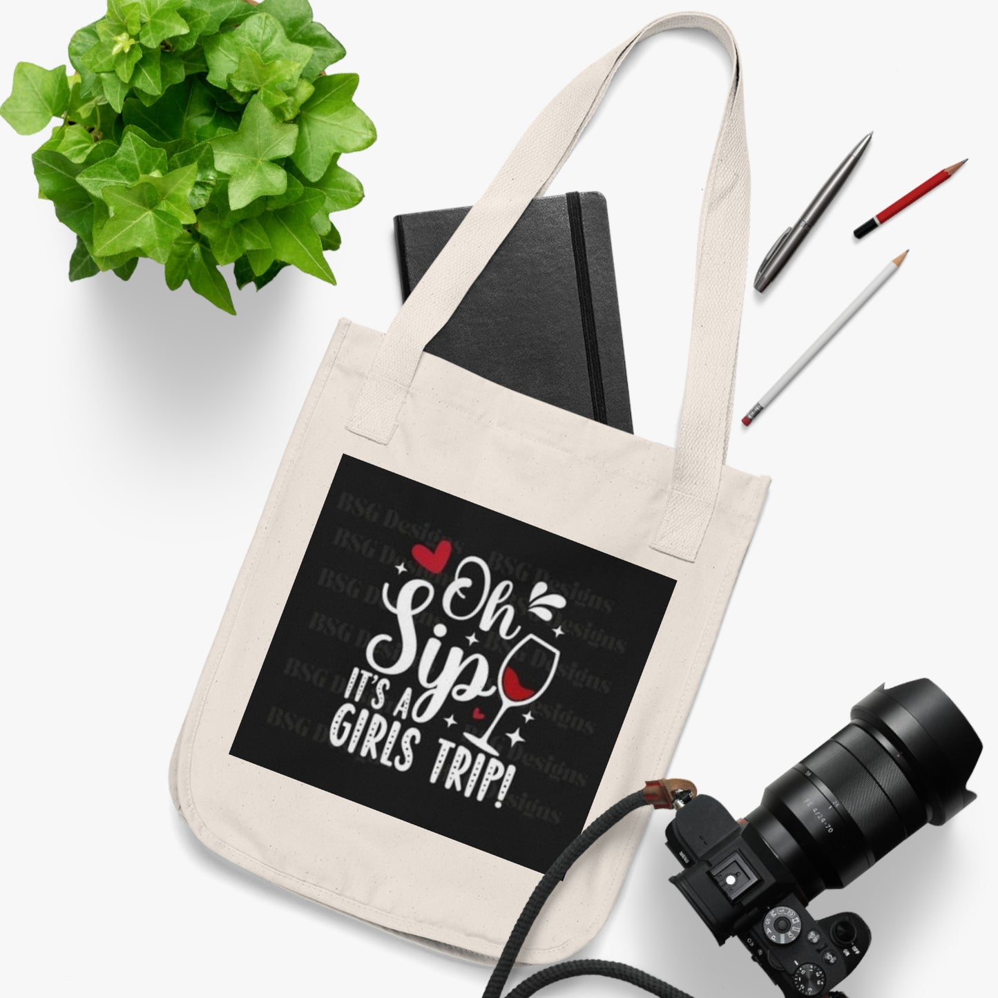 Girls Trip Organic Canvas Tote Bag, Wine Lover Gift, Travel Essentials, Eco-Friendly Beach Bag, Fun Shopping Tote, Bachelorette Party Favor