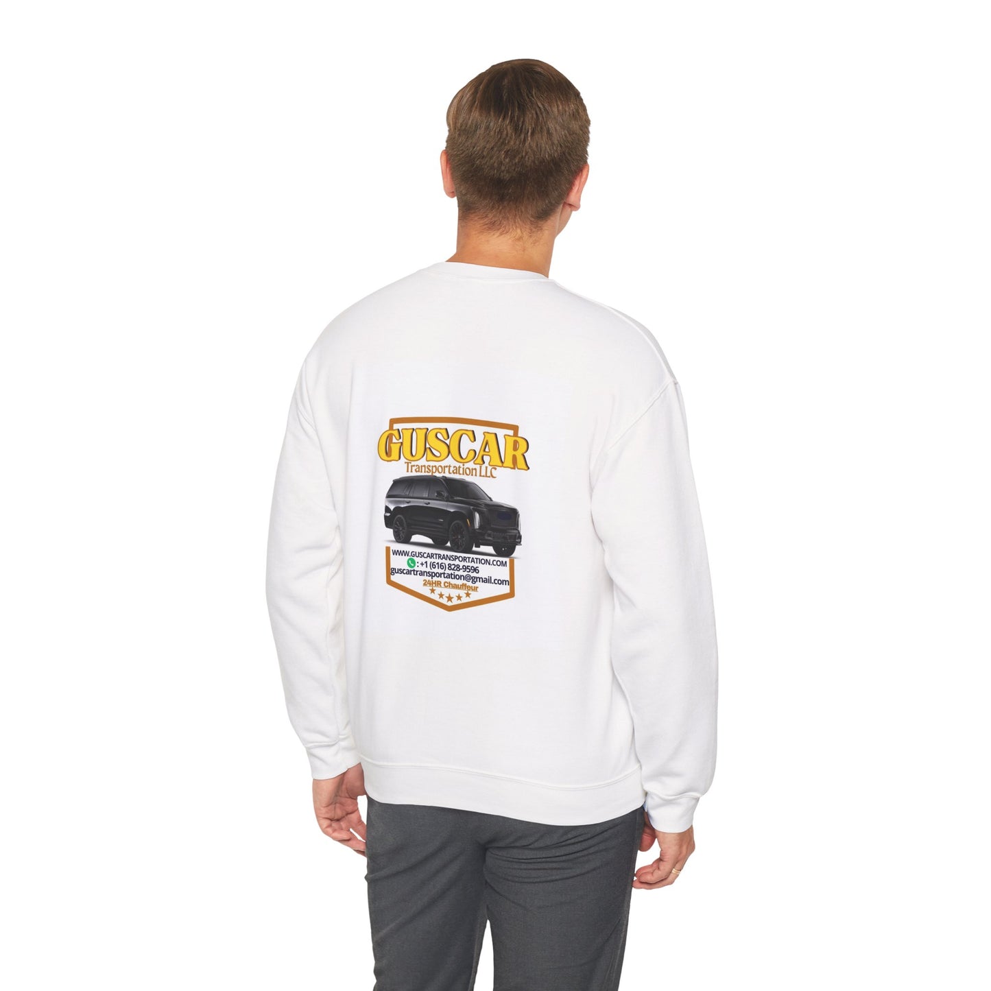 Guscar Transportation Crewneck Sweatshirt - Cozy Unisex Sweater, Casual Wear, Gift Idea, Unique Apparel, Automotive Style