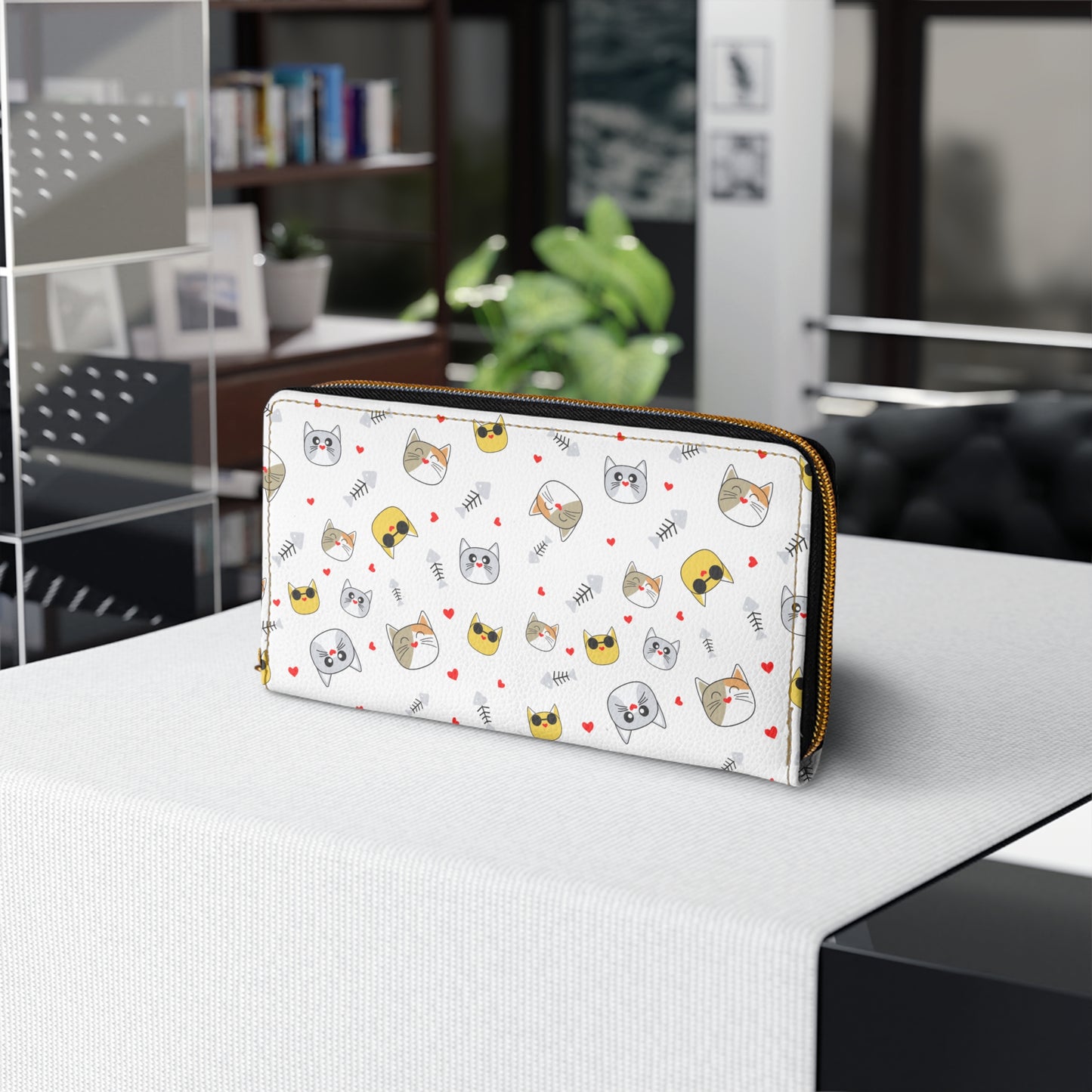 Cute Animal Zipper Wallet, Cat and Dog Print Wallet, Funny Pet Wallet, Lighthearted Gift for Animal Lovers, Stylish Accessories