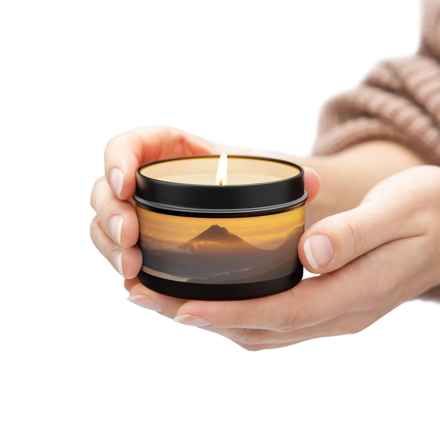 Serene Sunset Tin Candles | Hand-Poured Aromatherapy, Eco-Friendly Gift for Relaxation, Spa, Cozy Nook Decor, Home Fragrance