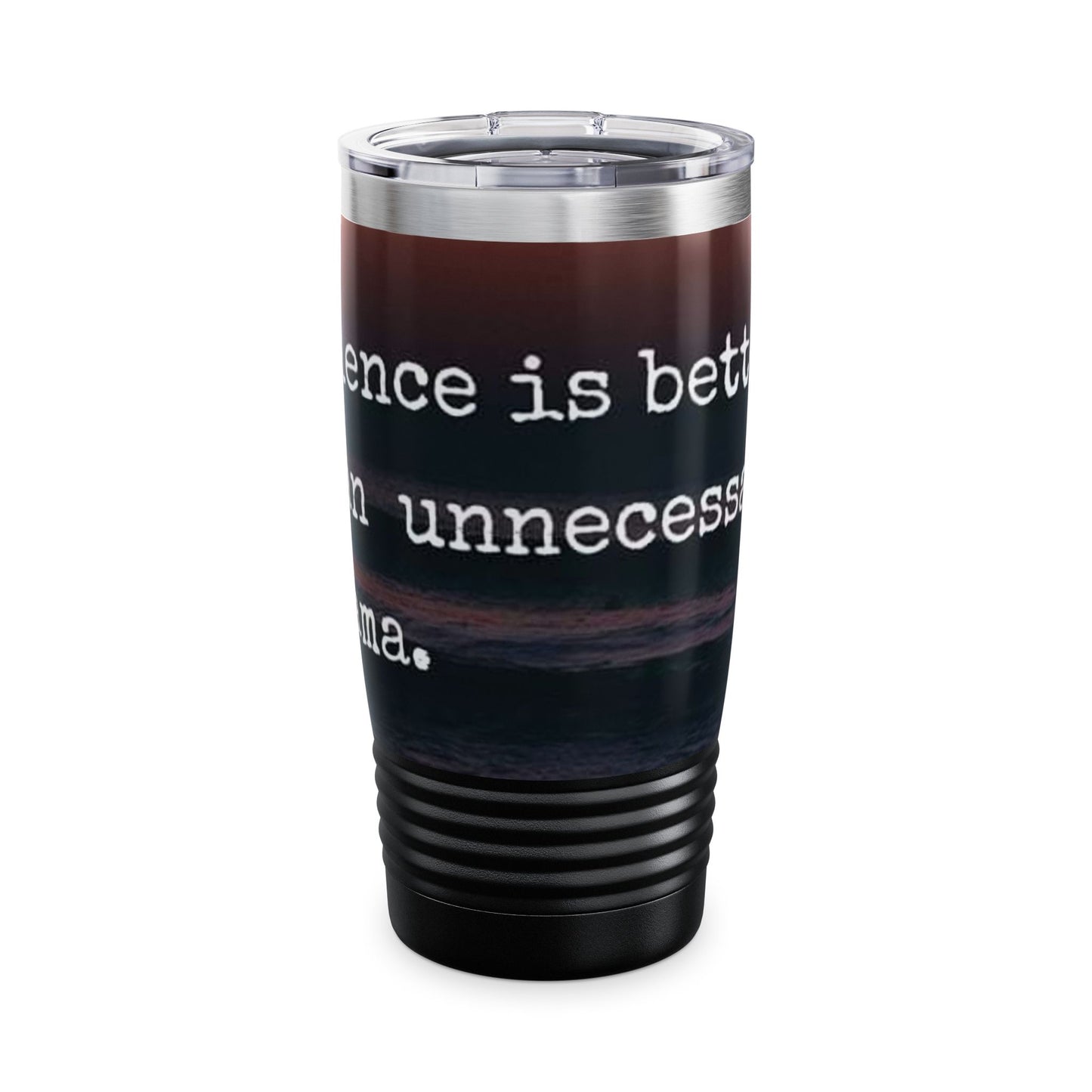 Silence is Better Ringneck Tumbler, 20oz - Creative Travel Mug for Coffee Lovers, Stylish Gift for Friends, Inspirational Quote, Daily Use