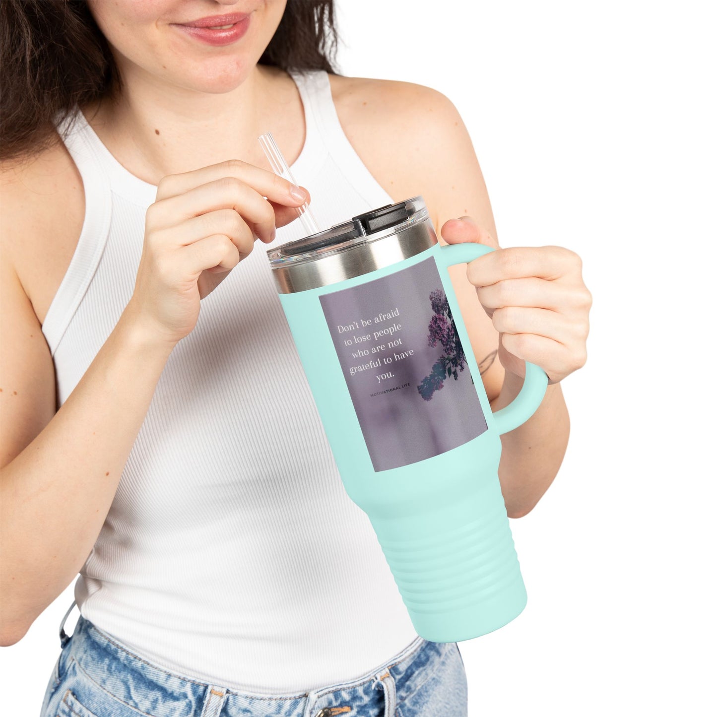 Inspirational Travel Mug - Motivational 40oz Insulated Coffee Cup, Perfect Gift for Her, Office, Outdoors, Travel, Birthday
