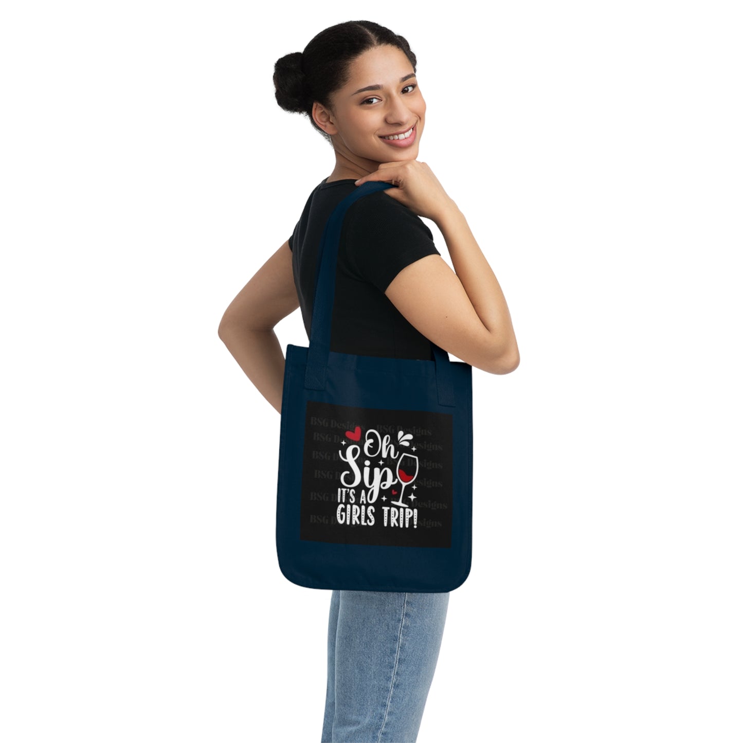Girls Trip Organic Canvas Tote Bag, Wine Lover Gift, Travel Essentials, Eco-Friendly Beach Bag, Fun Shopping Tote, Bachelorette Party Favor