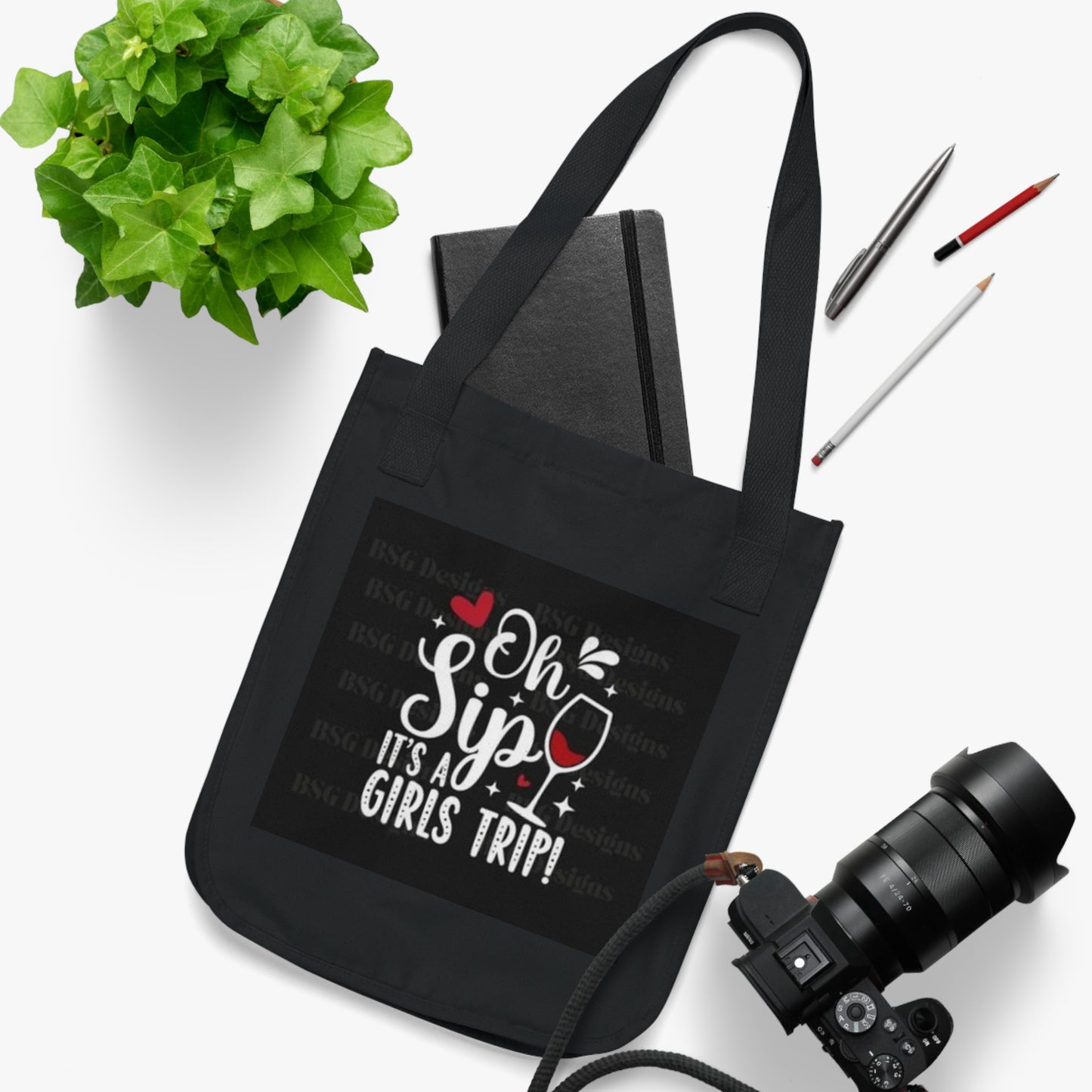 Girls Trip Organic Canvas Tote Bag, Wine Lover Gift, Travel Essentials, Eco-Friendly Beach Bag, Fun Shopping Tote, Bachelorette Party Favor