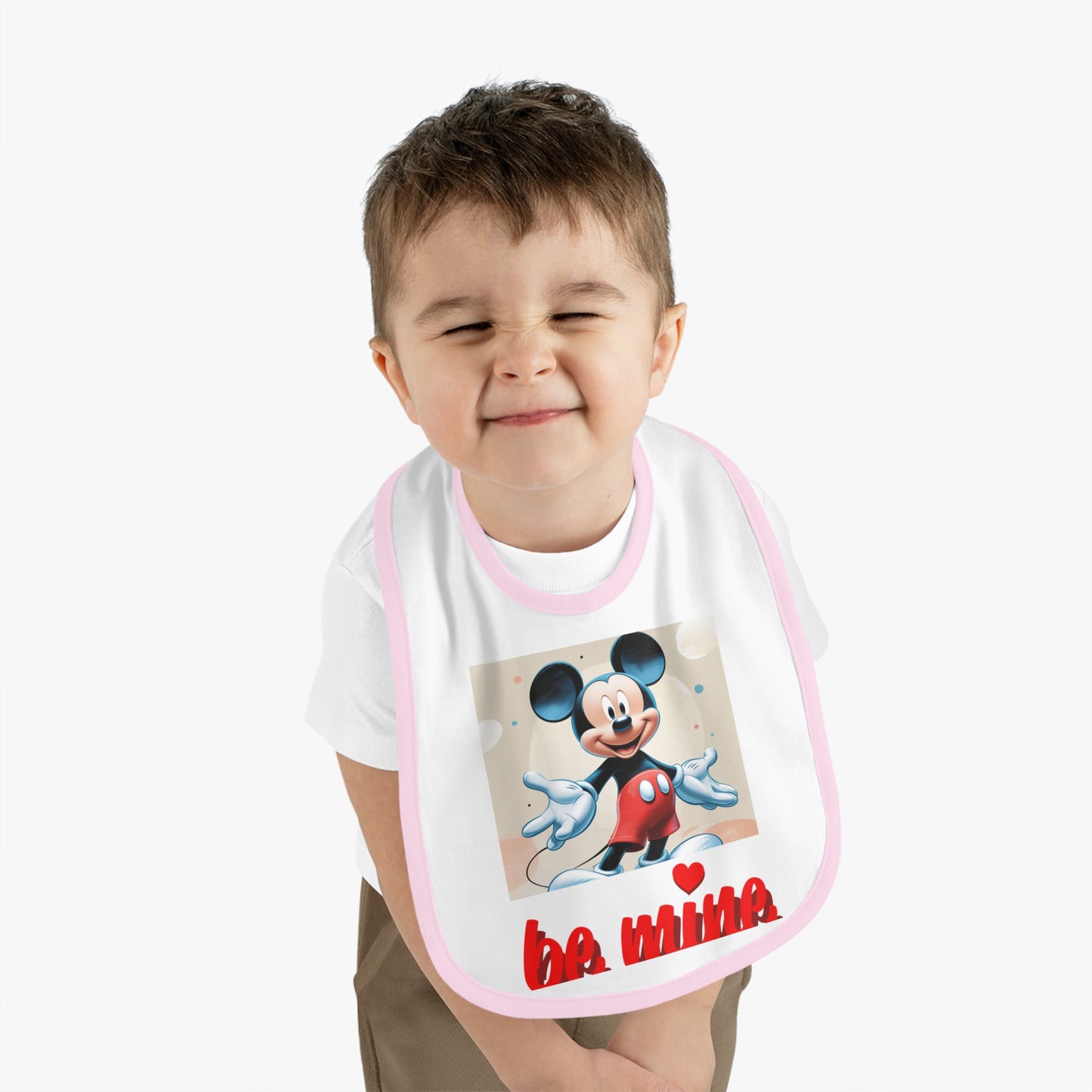 Mickey Mouse Baby Bib, Cute Baby Gifts, Infant Bibs, Disney Bibs, Baby Shower Essentials, Be Mine Bib