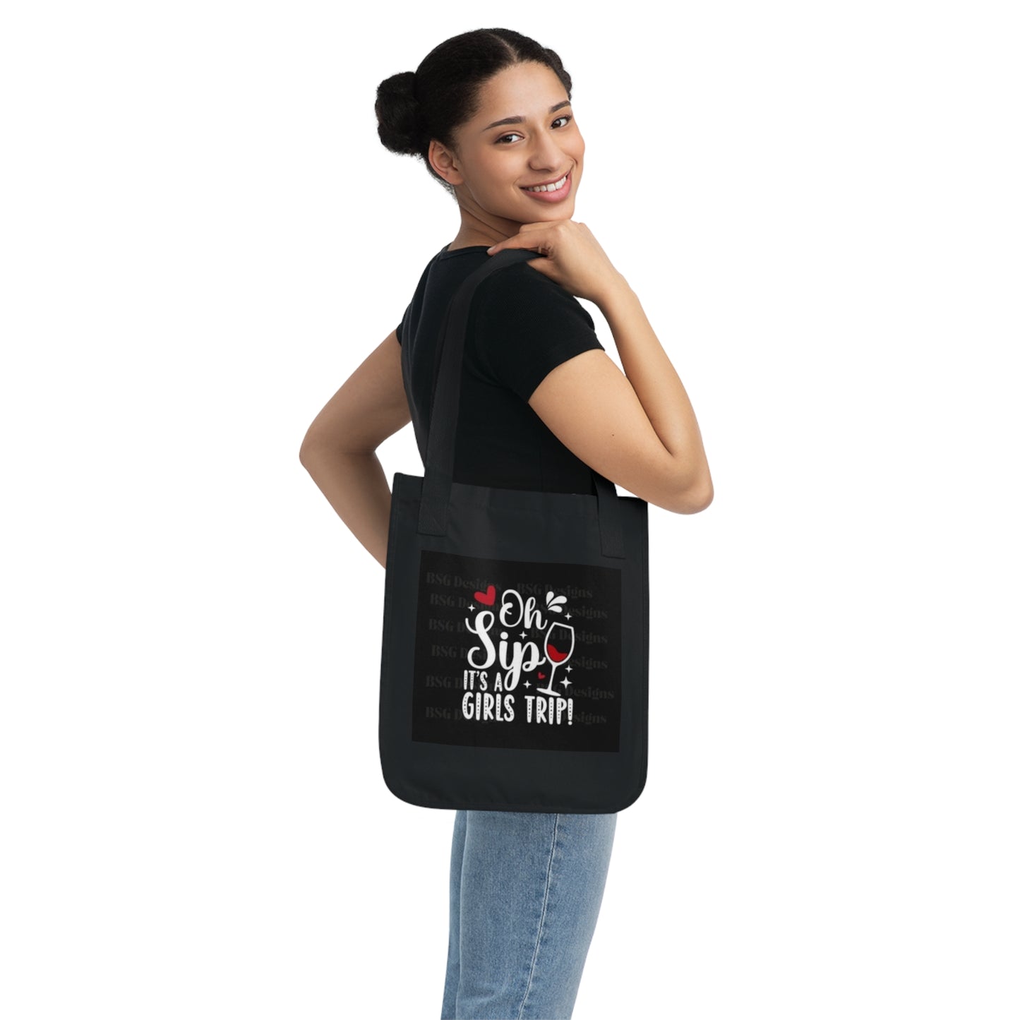 Girls Trip Organic Canvas Tote Bag, Wine Lover Gift, Travel Essentials, Eco-Friendly Beach Bag, Fun Shopping Tote, Bachelorette Party Favor