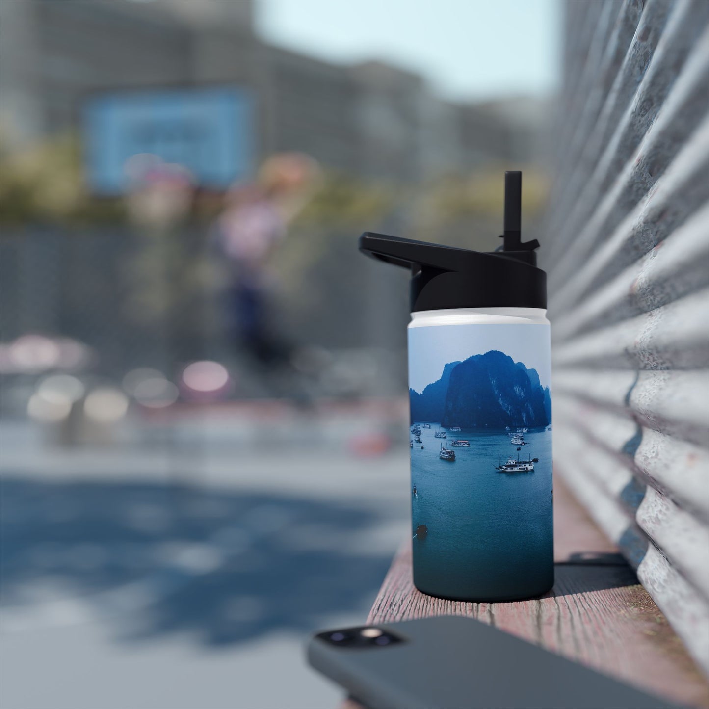 Scenic Stainless Steel Water Bottle, Eco-Friendly Hydration, Outdoor Gear, Gift for Travelers, Adventure Companion, Summer Essentials