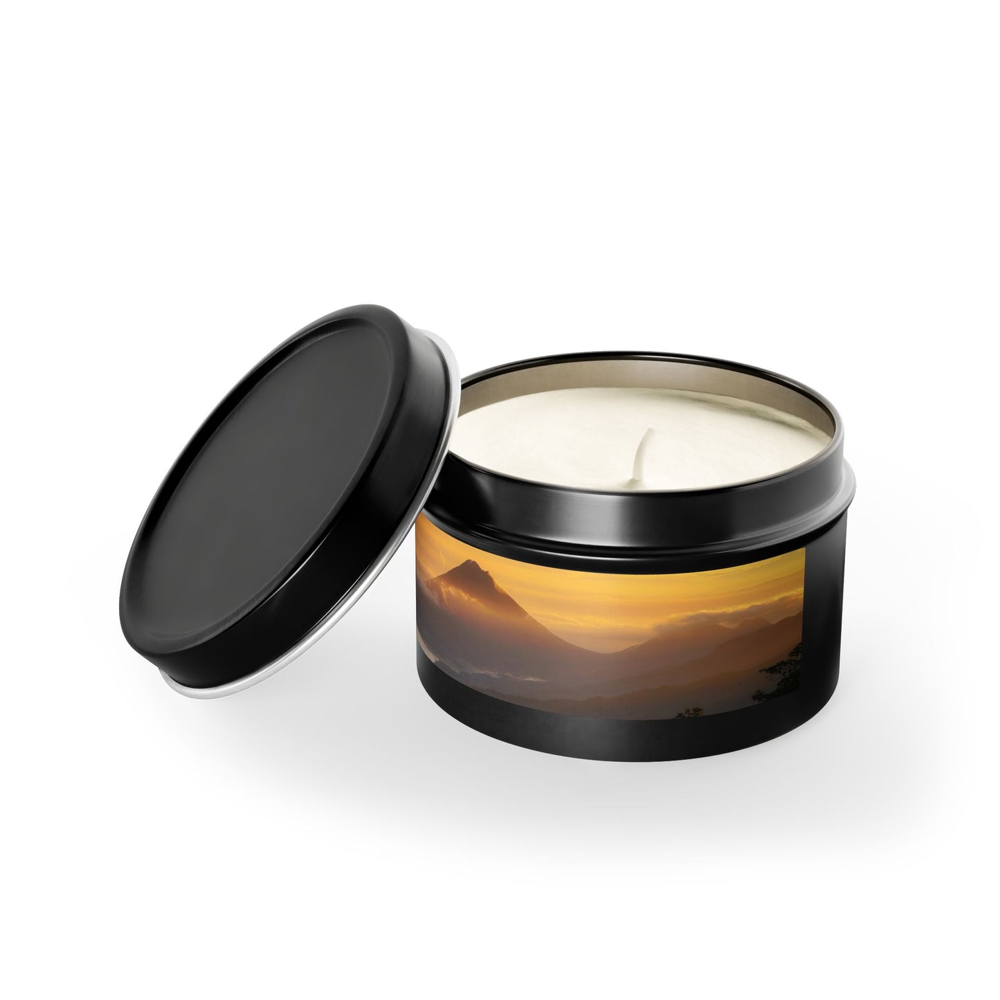 Serene Sunset Tin Candles | Hand-Poured Aromatherapy, Eco-Friendly Gift for Relaxation, Spa, Cozy Nook Decor, Home Fragrance