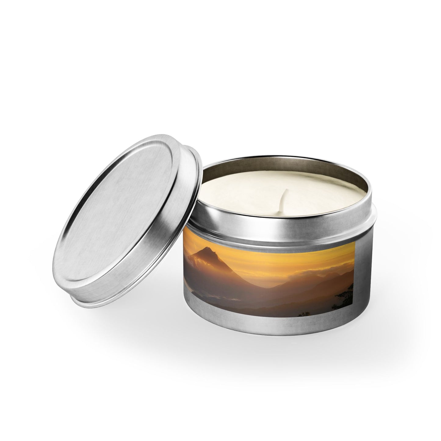 Serene Sunset Tin Candles | Hand-Poured Aromatherapy, Eco-Friendly Gift for Relaxation, Spa, Cozy Nook Decor, Home Fragrance