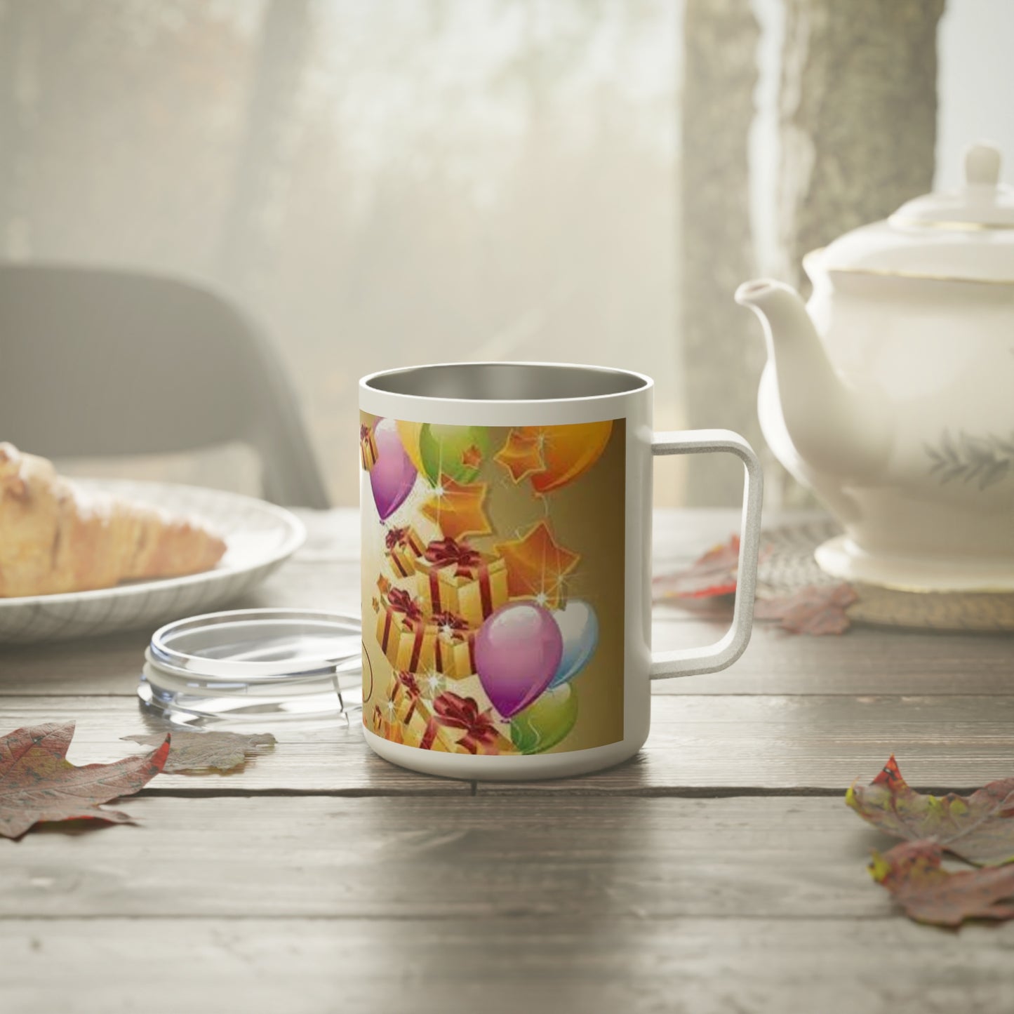 Birthday Celebration Insulated Coffee Mug | 10oz, Gift for Coffee Lovers, Special Occasion Mug, Party Favor, Fun Desk Accessory