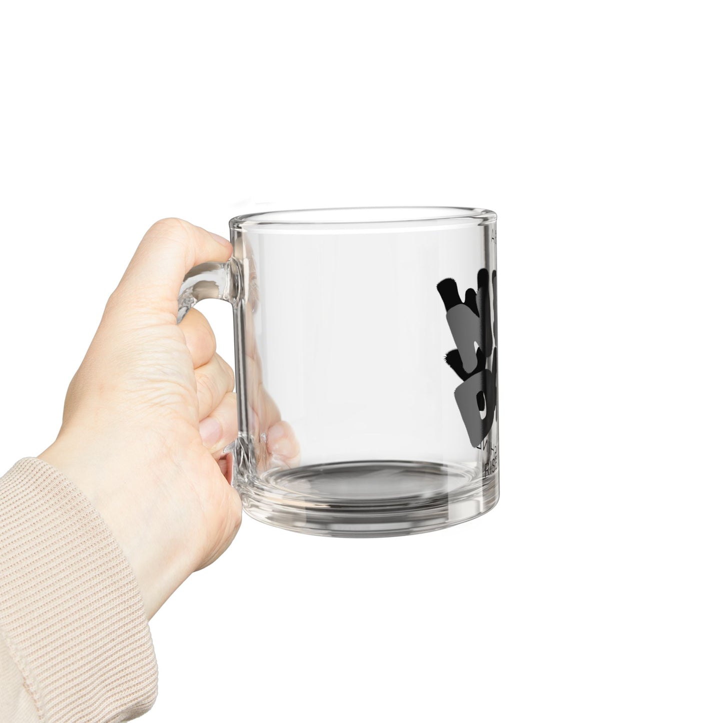 Motivational Glass Mug - 10oz, Perfect for Gifts, Home Office, Coffee Lovers, Daily Inspiration, New Day