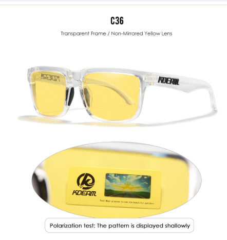 Square Outdoor Polarized Sunglasses Classic All-match Men's And Women's Sunglasses