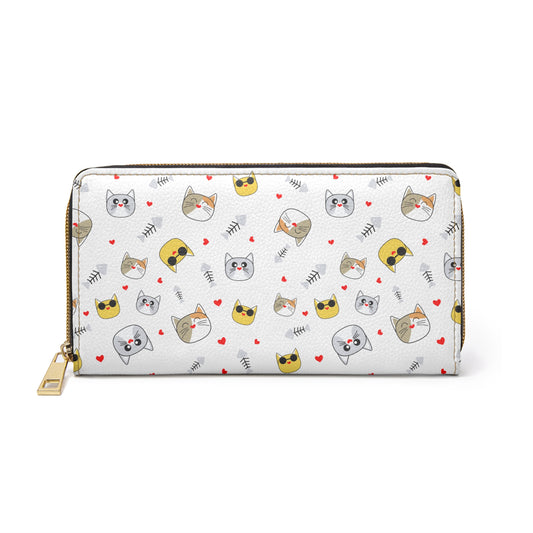 Cute Animal Zipper Wallet, Cat and Dog Print Wallet, Funny Pet Wallet, Lighthearted Gift for Animal Lovers, Stylish Accessories