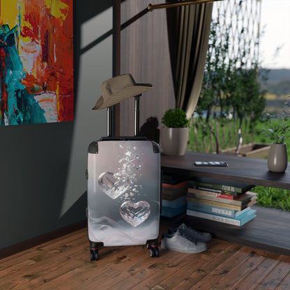 Romantic Heart Suitcase, Travel Luggage for Couples, Unique Gift for Valentine's Day, Wedding Anniversary, Honeymoon