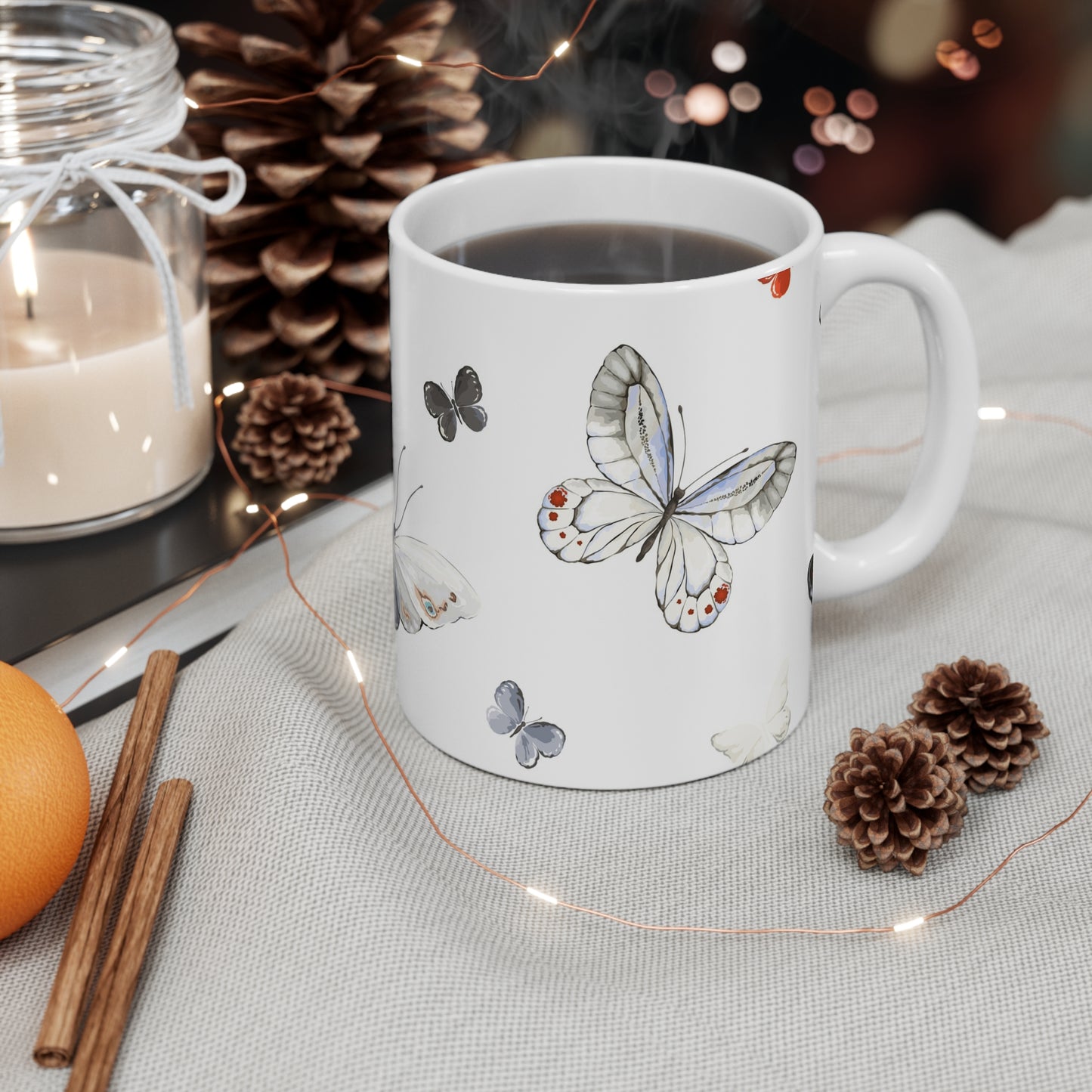 Butterfly Dreams Mug | Floral Coffee Cup, Nature Lover Gift, Butterfly Decor, Spring Homeware, Eco-Friendly Mug