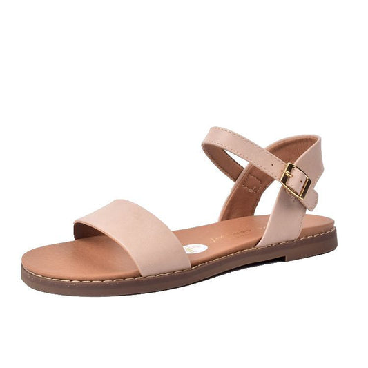 Roman women's shoes with a buckle