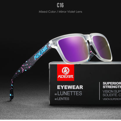 Square Outdoor Polarized Sunglasses Classic All-match Men's And Women's Sunglasses