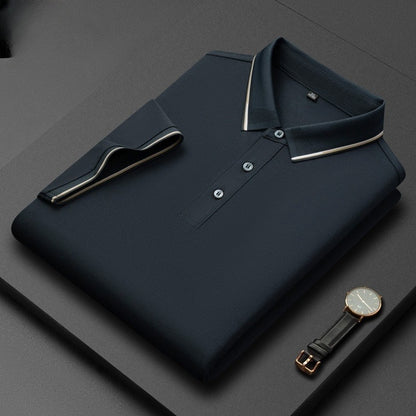 Light Business Silk Men's Short-sleeved T-shirt