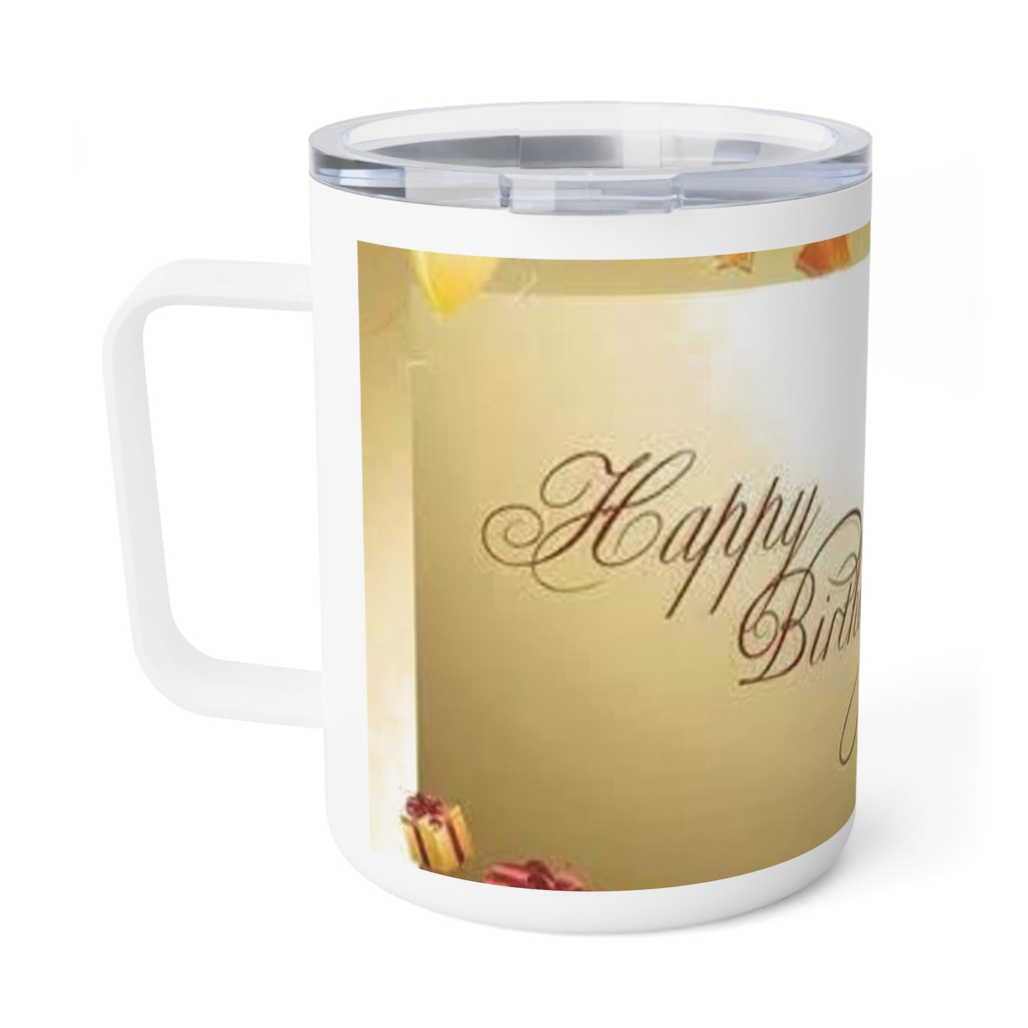 Birthday Celebration Insulated Coffee Mug | 10oz, Gift for Coffee Lovers, Special Occasion Mug, Party Favor, Fun Desk Accessory