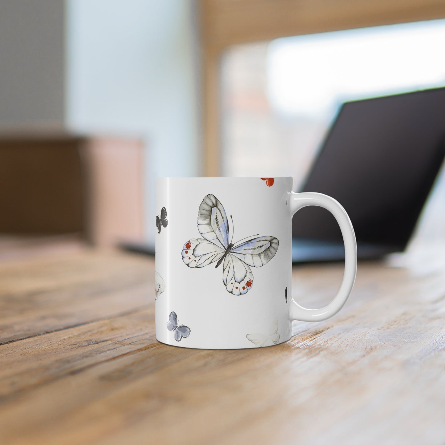 Butterfly Dreams Mug | Floral Coffee Cup, Nature Lover Gift, Butterfly Decor, Spring Homeware, Eco-Friendly Mug