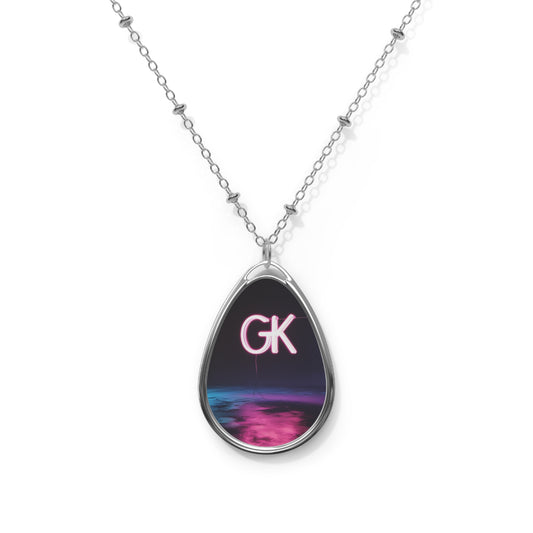 Romantic Oval Necklace - Just Feel the Love, Thoughtful Gift for Her, Elegant Jewelry for Anniversaries, Valentines, or Everyday Wear