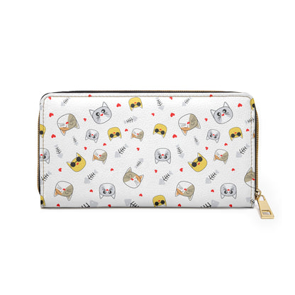 Cute Animal Zipper Wallet, Cat and Dog Print Wallet, Funny Pet Wallet, Lighthearted Gift for Animal Lovers, Stylish Accessories