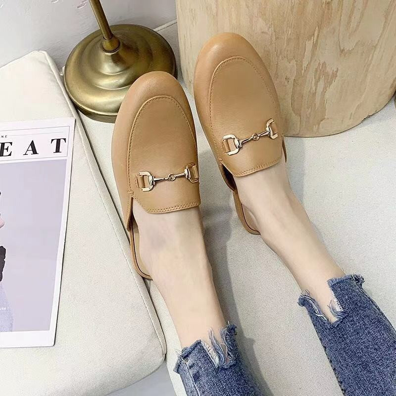 Closed Toe Half Slippers Women's Shoes Outer Wear