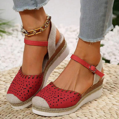 Women's Hemp Rope Platform Casual Wedge Shoes