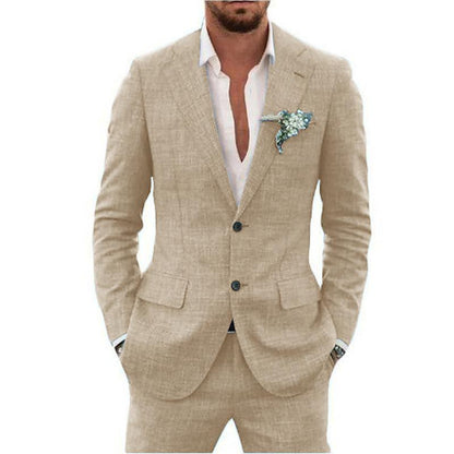Men's Suit Wedding Party Suit Slim Fit Casual Coat Trousers